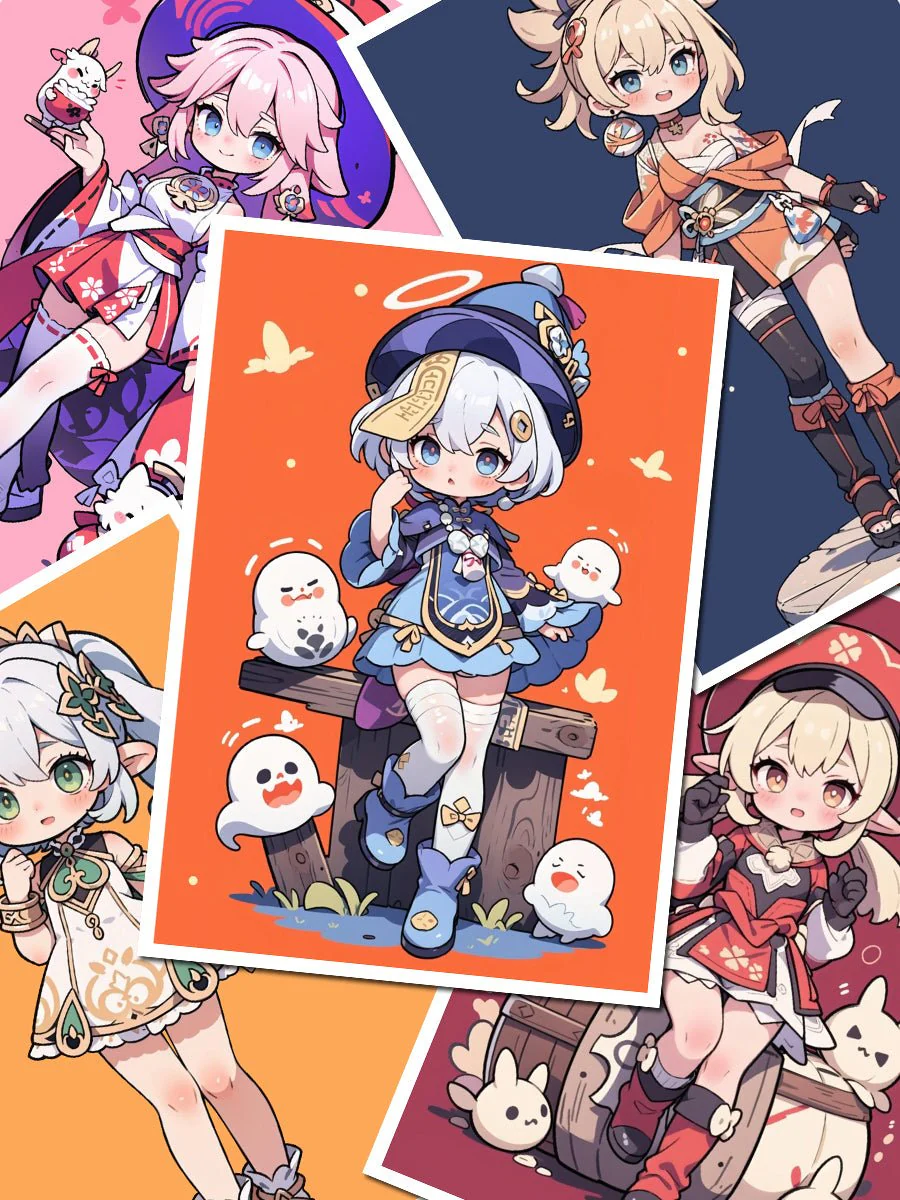 40Pcs Genshin Impact Honkai Star Rail Character Copy Cards - Image 3