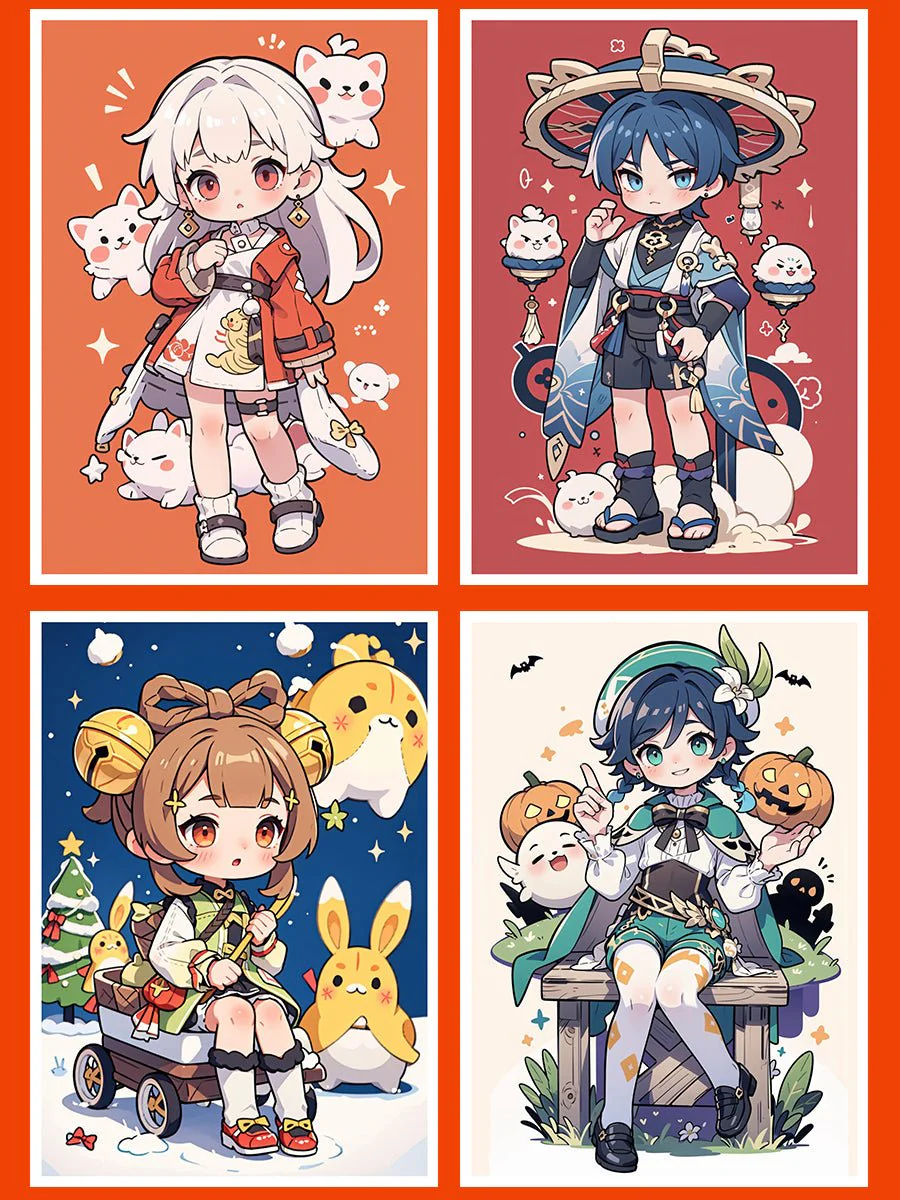 40Pcs Genshin Impact Honkai Star Rail Character Copy Cards - Image 4