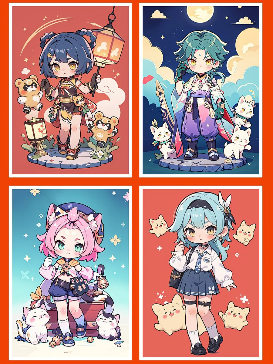 40Pcs Genshin Impact Honkai Star Rail Character Copy Cards - Image 5