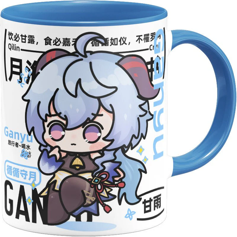Genshin Impact Comic Style Cute Character Ceramics Mug - Ganyu - Image 5