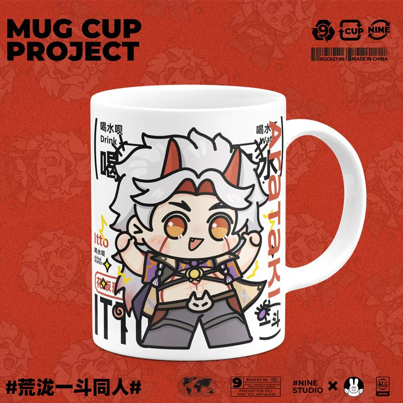 Genshin Impact Comic Style Cute Character Ceramics Mug - Itto - Image 2