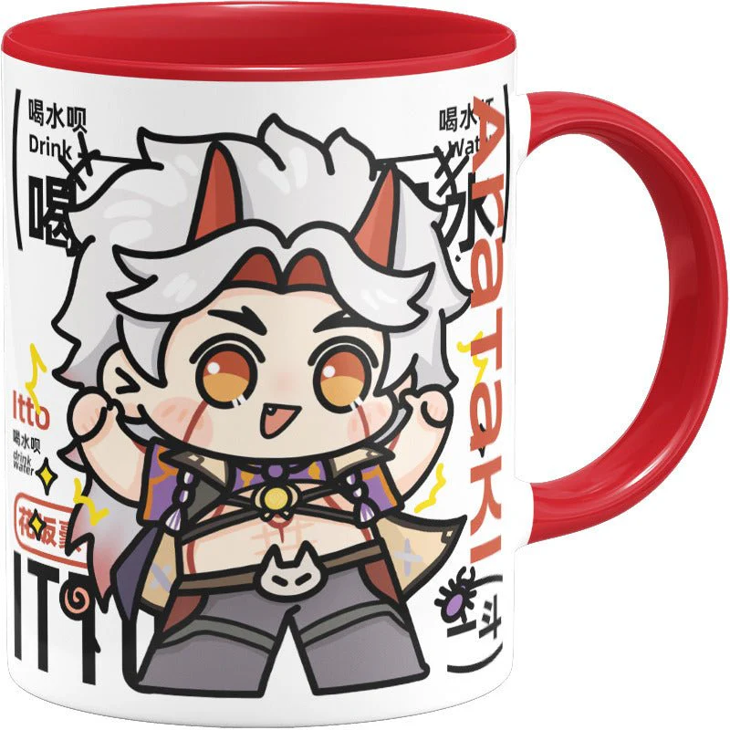 Genshin Impact Comic Style Cute Character Ceramics Mug - Itto - Image 5