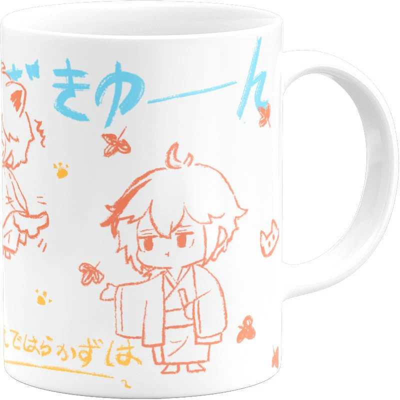 Genshin Impact Comic Style Cute Character Ceramics Mug - Kazuha(Crayon Style) - Image 4