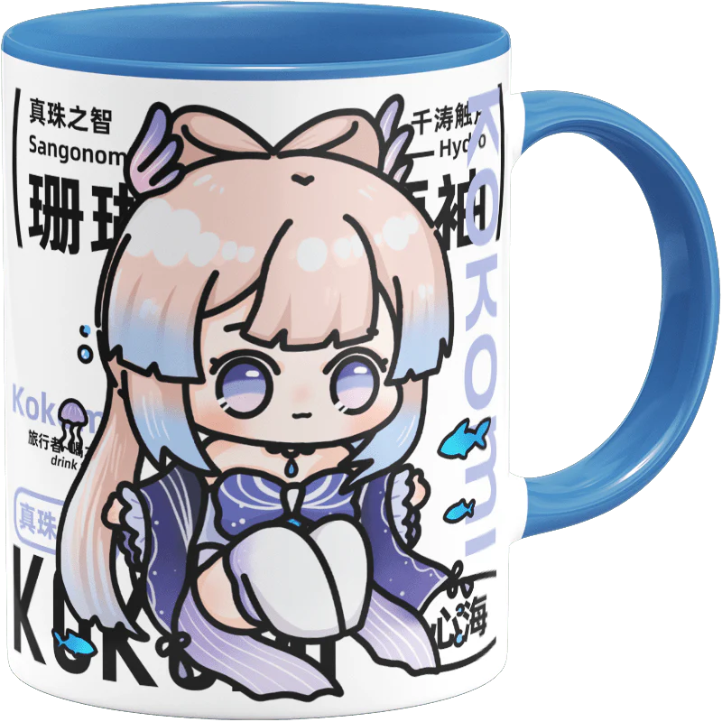 Genshin Impact Comic Style Cute Character Ceramics Mug - Kokomi - Image 5
