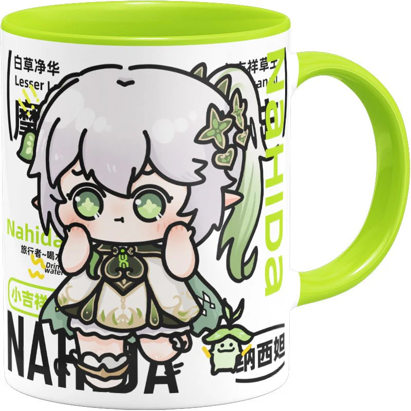 Genshin Impact Comic Style Cute Character Ceramics Mug - Nahida - Image 5