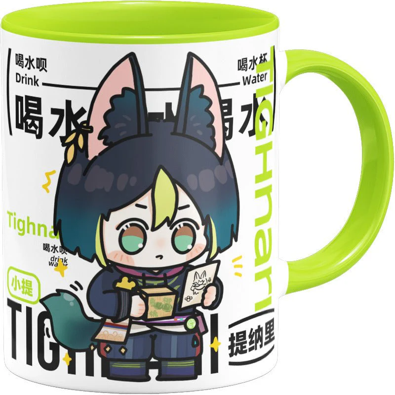 Genshin Impact Comic Style Cute Character Ceramics Mug - Tighnari - Image 5