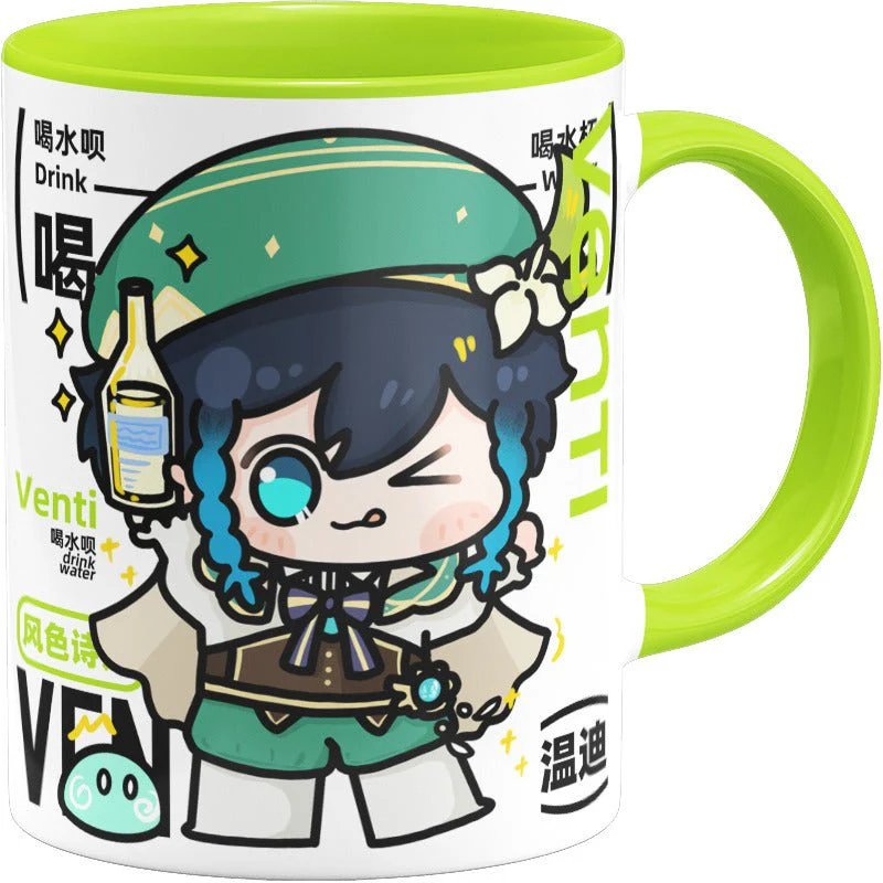 Genshin Impact Comic Style Cute Character Ceramics Mug - Venti - Image 5