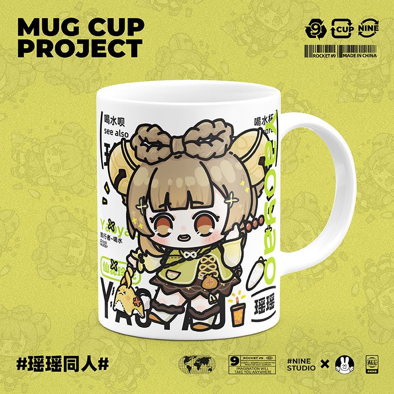 Genshin Impact Comic Style Cute Character Ceramics Mug - Yaoyao - Image 2