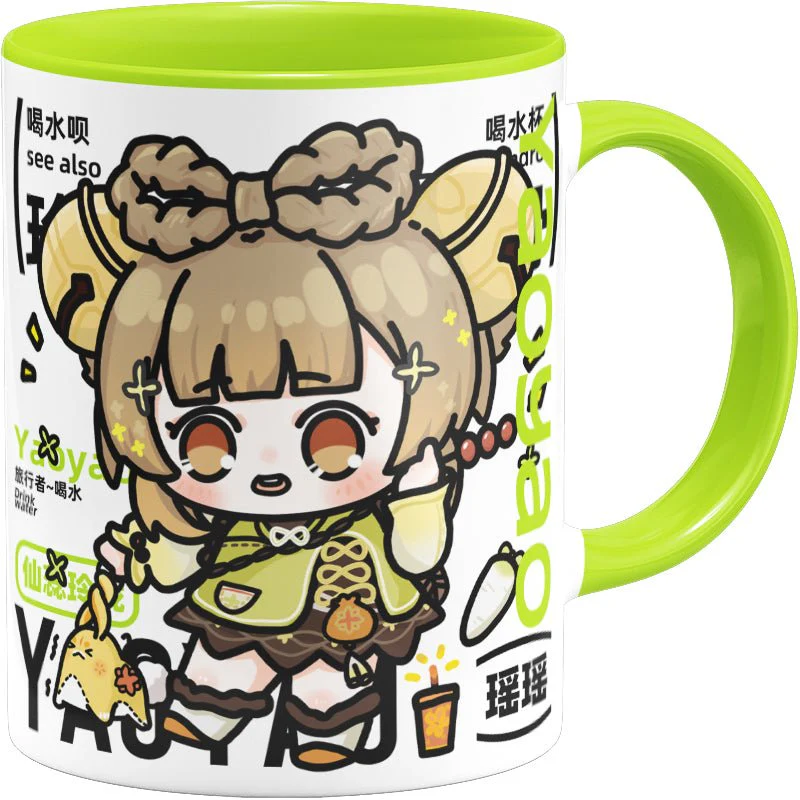 Genshin Impact Comic Style Cute Character Ceramics Mug - Yaoyao - Image 5