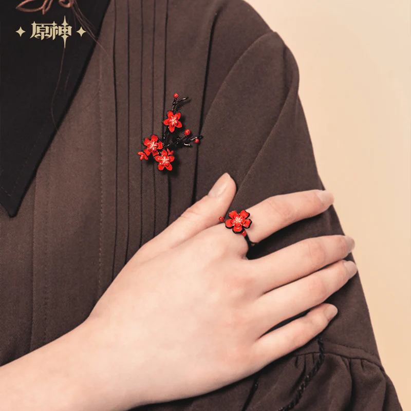 [OFFICIAL] Genshin Hu Tao Impression Apparel Series - Plum Blossom Brooches - Image 3