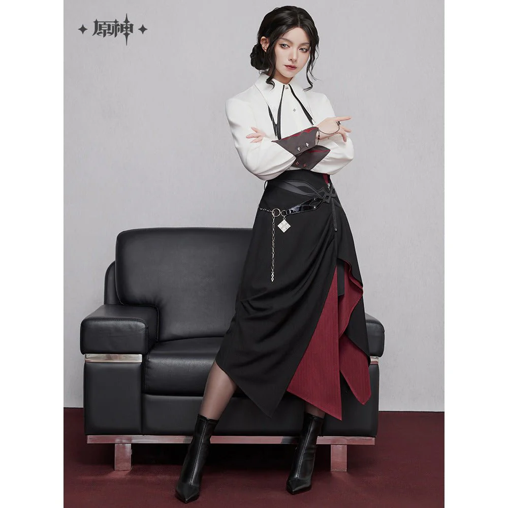 [OFFICIAL] Genshin Impact Arlecchino Impression Clothes - Asymmetrical Long Skirt - Image 5