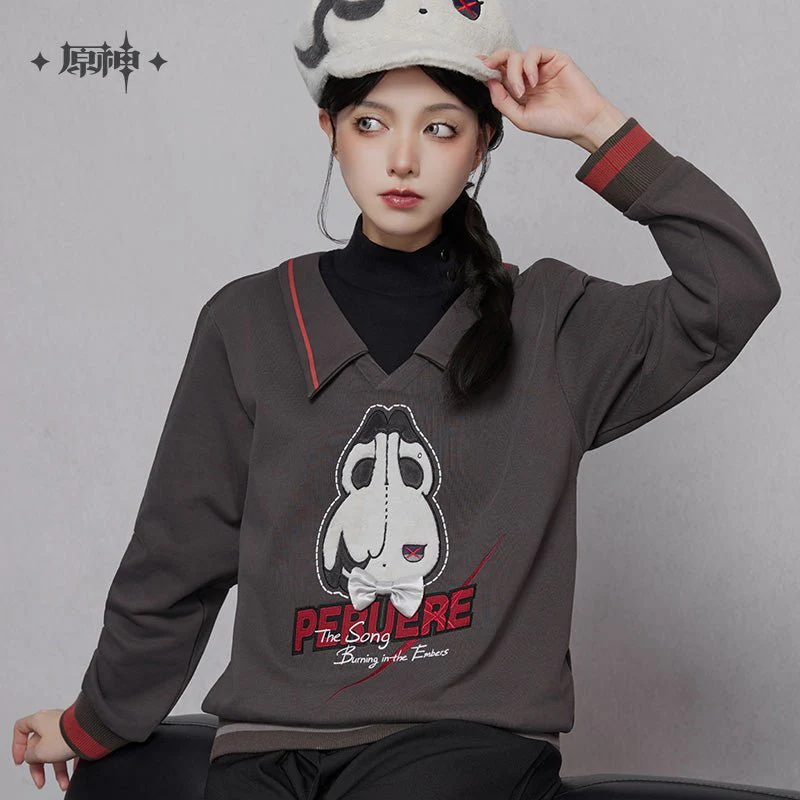 [OFFICIAL] Genshin Impact Arlecchino Impression Clothes - Two-Piece-Effect Sweatshirt - Image 3