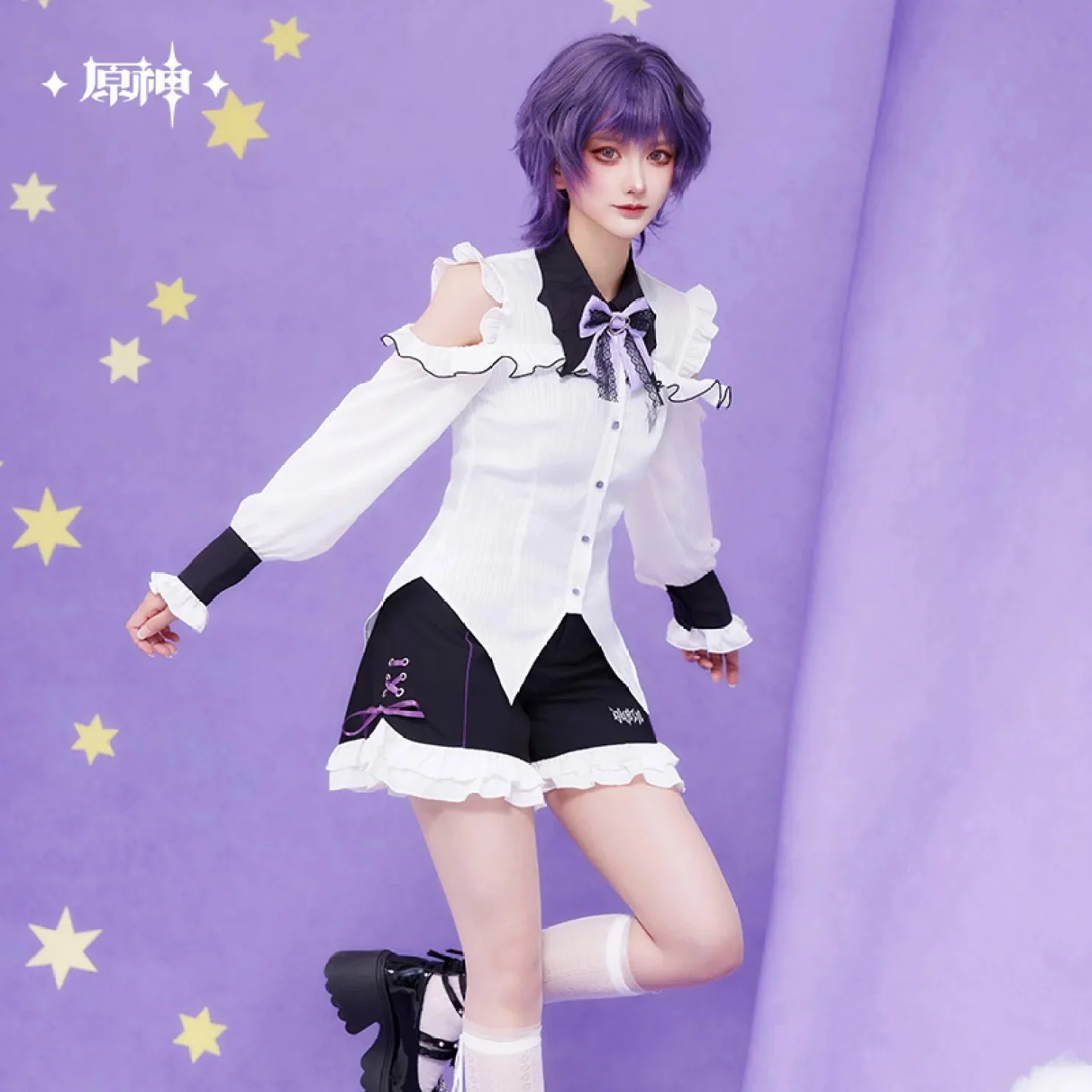 [OFFICIAL] Genshin Impact Durin Impression Series Clothes - Long-sleeved Off-shoulder Shirt - Image 3