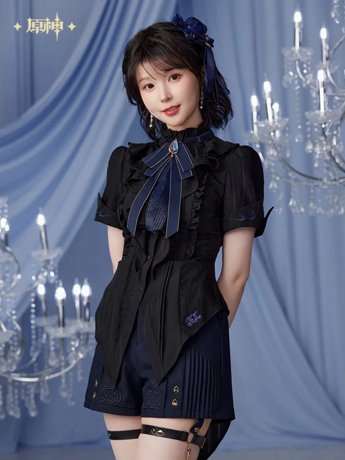 [OFFICIAL] Genshin Impact Furina Impression Series - Short-sleeved Waist-tightening Shirt - Image 5