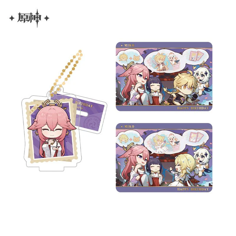 [OFFICIAL] Genshin Impact Happy Birthday Series Treasured Memories Character Stand Figure and Collection Cards Set - Image 17