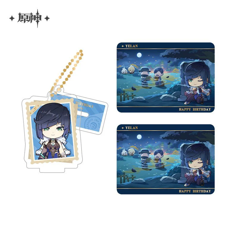 [OFFICIAL] Genshin Impact Happy Birthday Series Treasured Memories Character Stand Figure and Collection Cards Set - Image 4