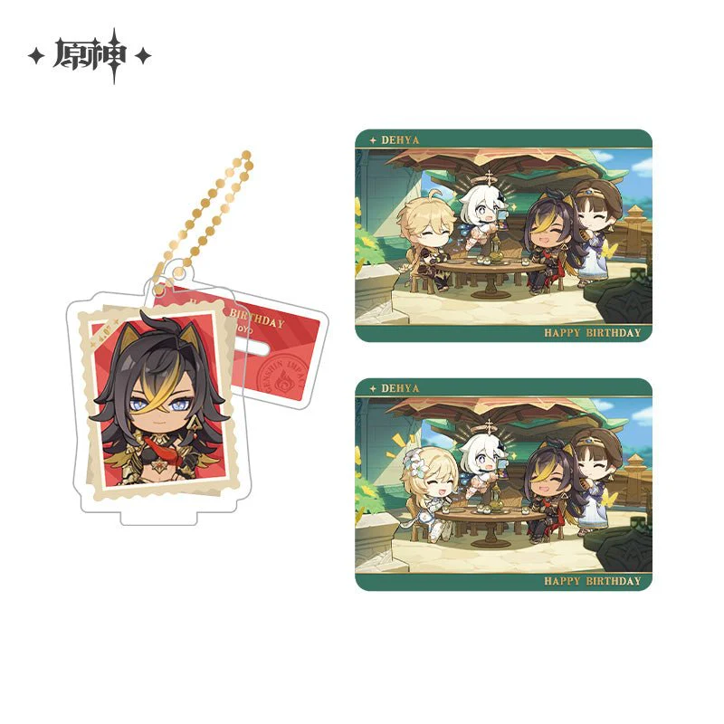 [OFFICIAL] Genshin Impact Happy Birthday Series Treasured Memories Character Stand Figure and Collection Cards Set - Image 6