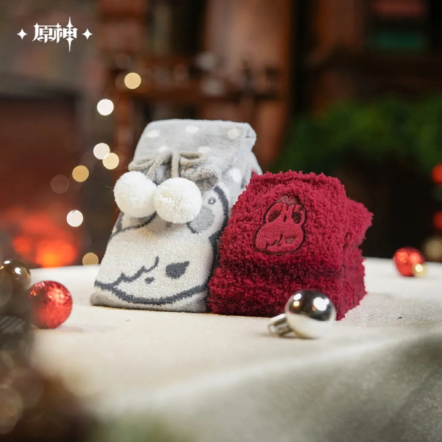 [OFFICIAL] Genshin Impact House of The Hearth Winter Series Home Plush Socks (2 Pack) - Image 2