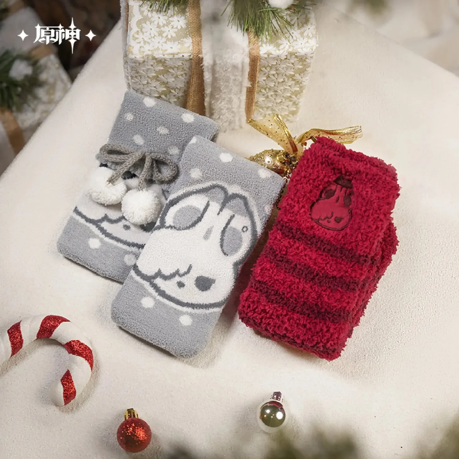 [OFFICIAL] Genshin Impact House of The Hearth Winter Series Home Plush Socks (2 Pack) - Image 3