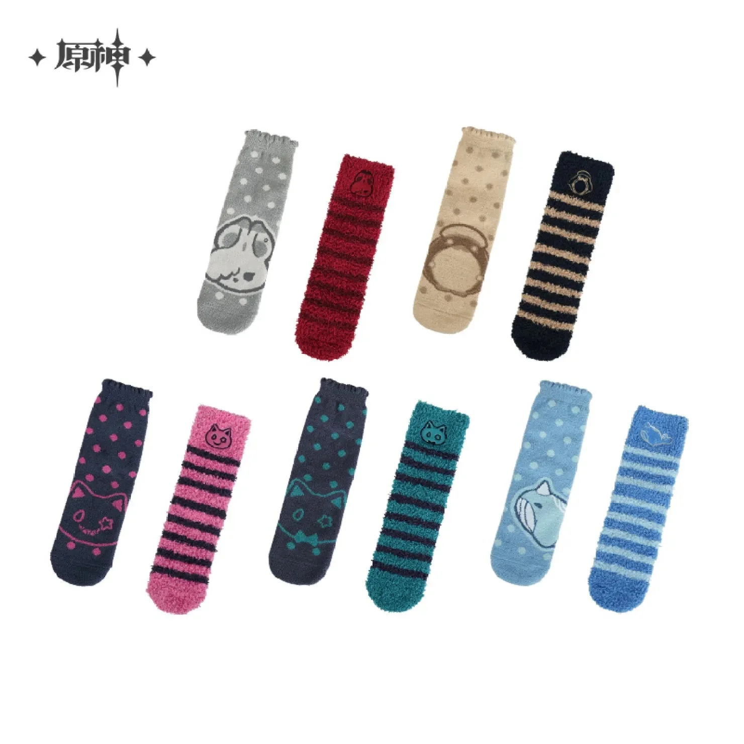 [OFFICIAL] Genshin Impact House of The Hearth Winter Series Home Plush Socks (2 Pack) - Image 4
