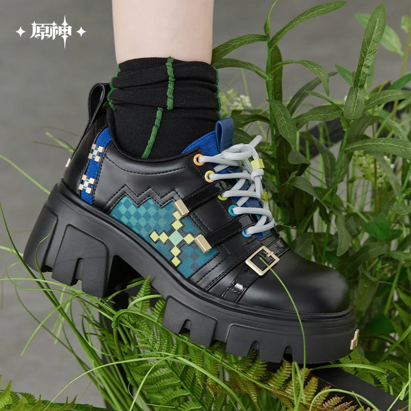 [OFFICIAL] Genshin Impact Kinich Impression Series Clothes - Thick-Soled Lace-Up Single Shoes - Image 5