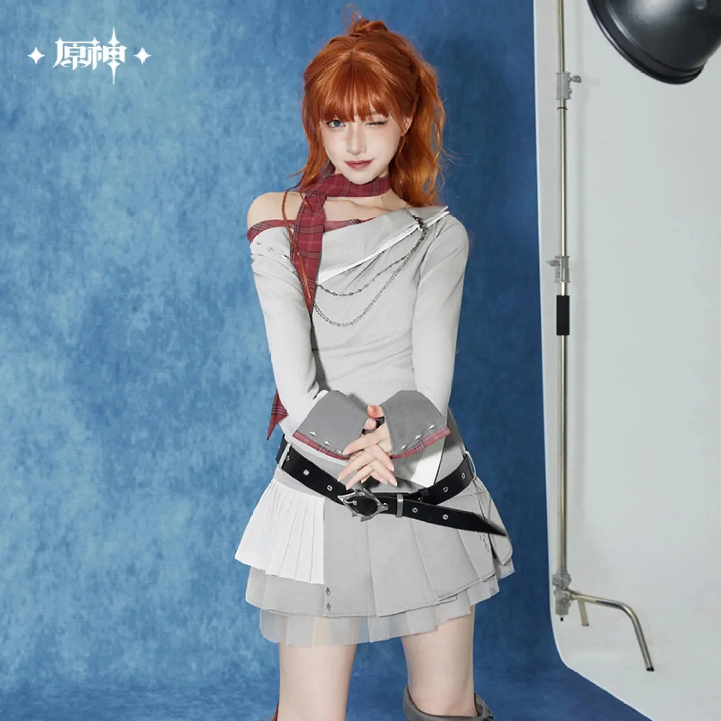 [OFFICIAL] Genshin Impact Tartaglia Impression Series Clothes - Pleated Skirt - Image 4