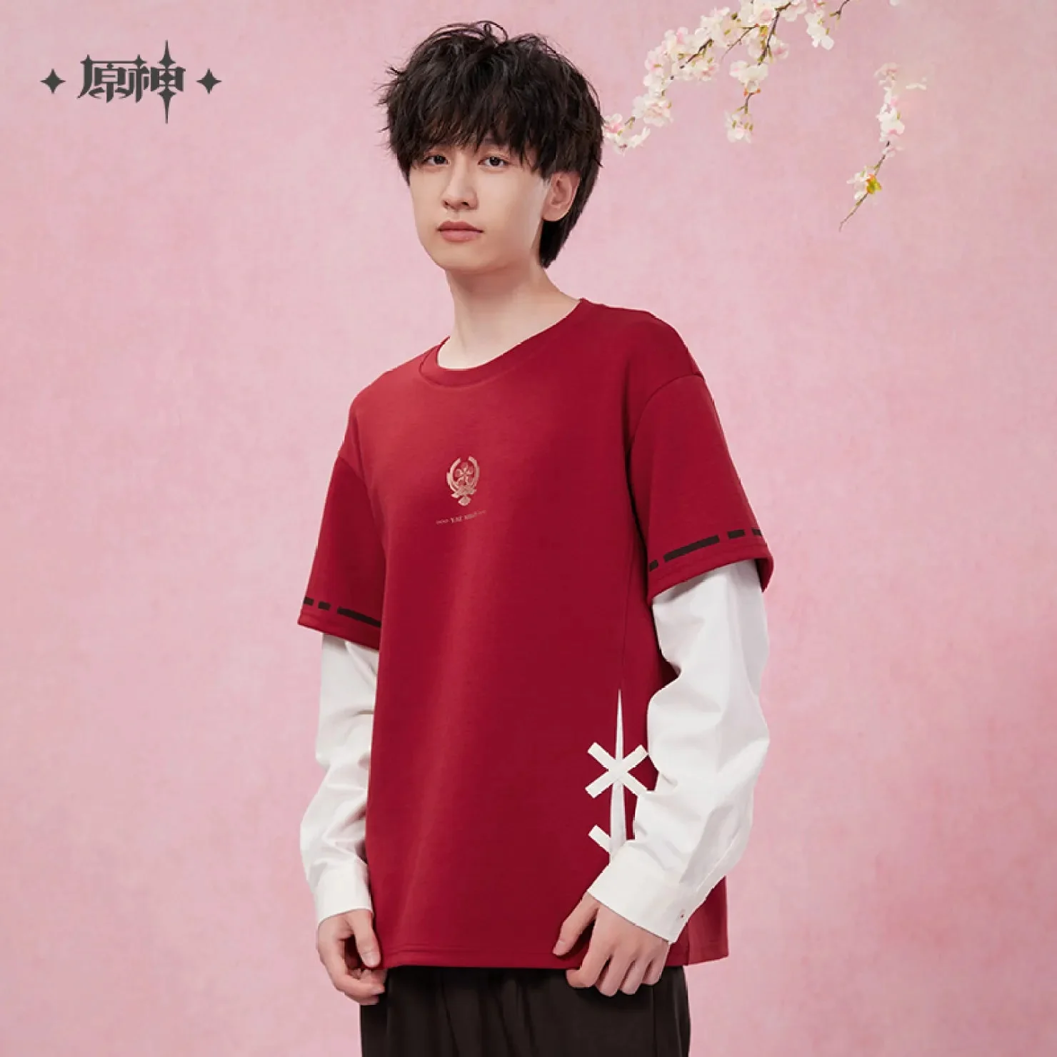 [OFFICIAL] Yae Miko Impression Series - Patchwork Long Sleeved T Shirt - Image 4