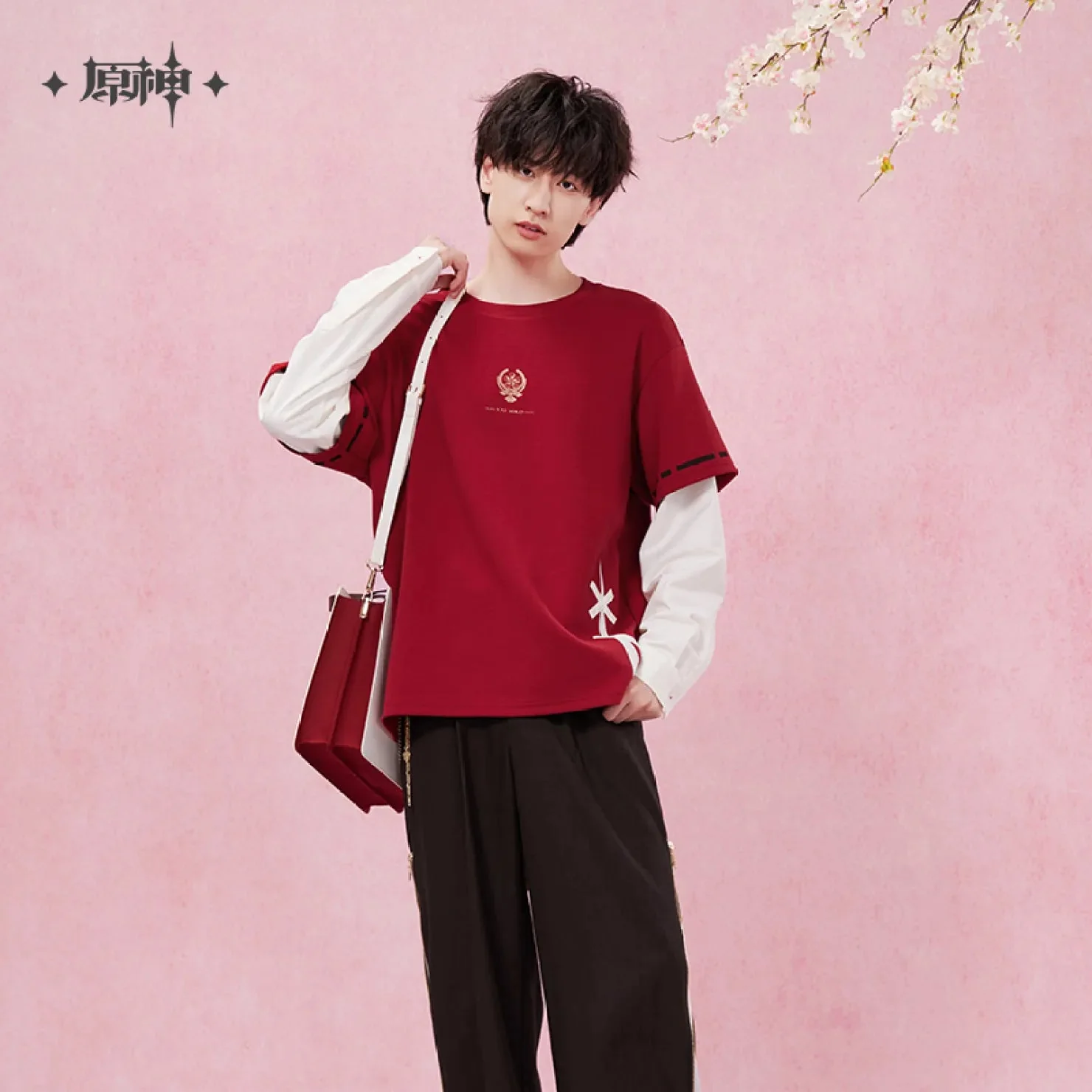 [OFFICIAL] Yae Miko Impression Series - Patchwork Long Sleeved T Shirt - Image 5
