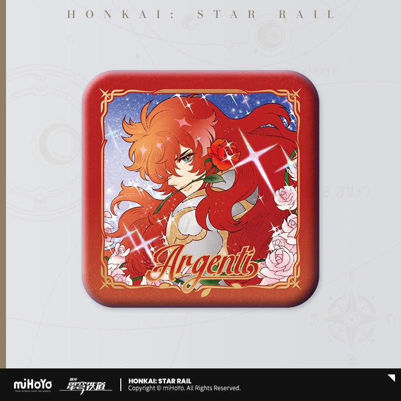 [OFFICIAL] Honkai Star Rail Argenti Rose Rider Series Square Badge - Image 2