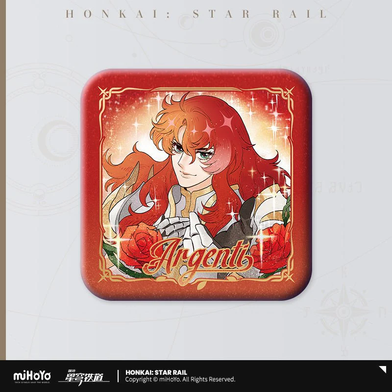[OFFICIAL] Honkai Star Rail Argenti Rose Rider Series Square Badge - Image 3