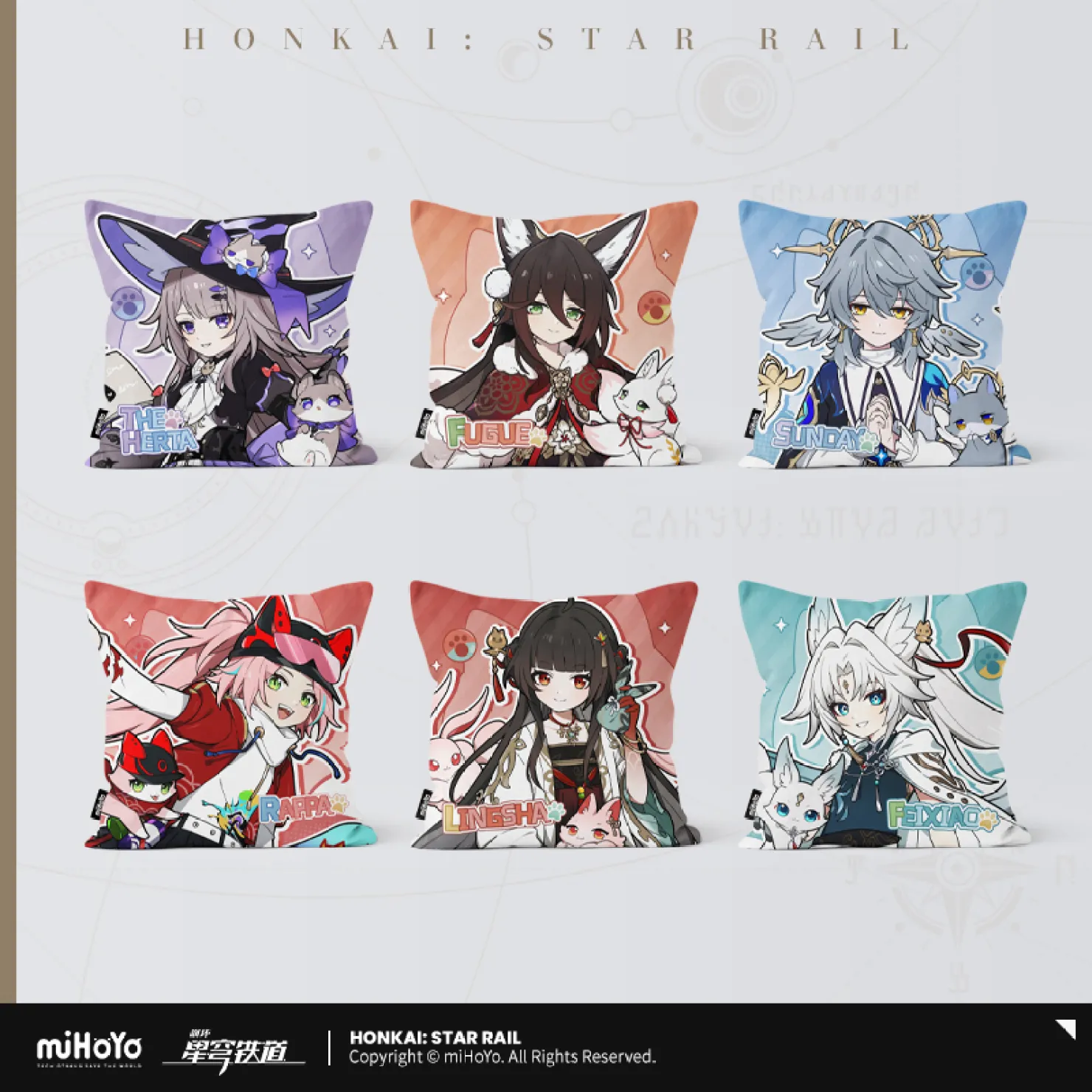 [OFFICIAL] Honkai Star Rail Little Kitten Series Throw Pillow