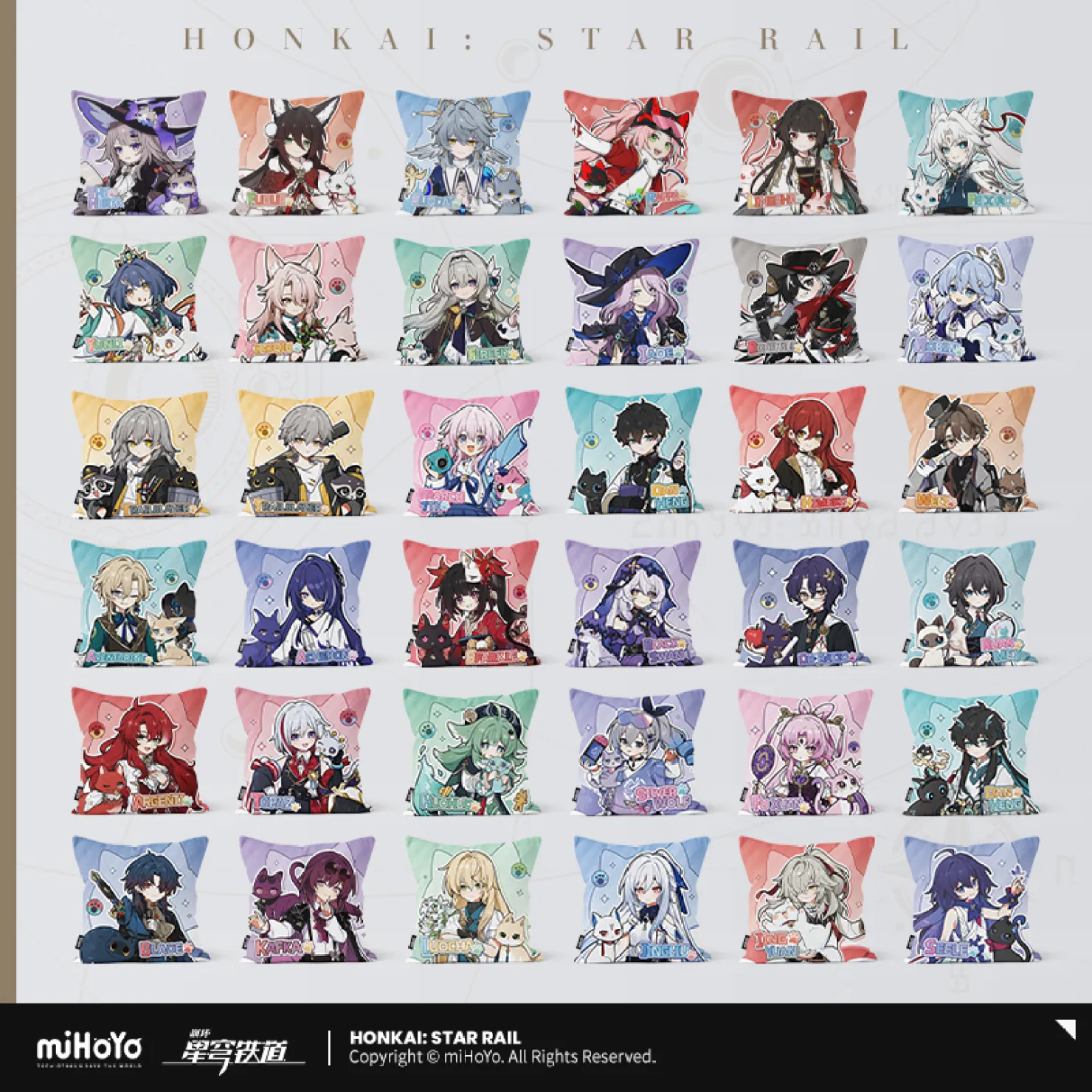 [OFFICIAL] Honkai Star Rail Little Kitten Series Throw Pillow - Image 2